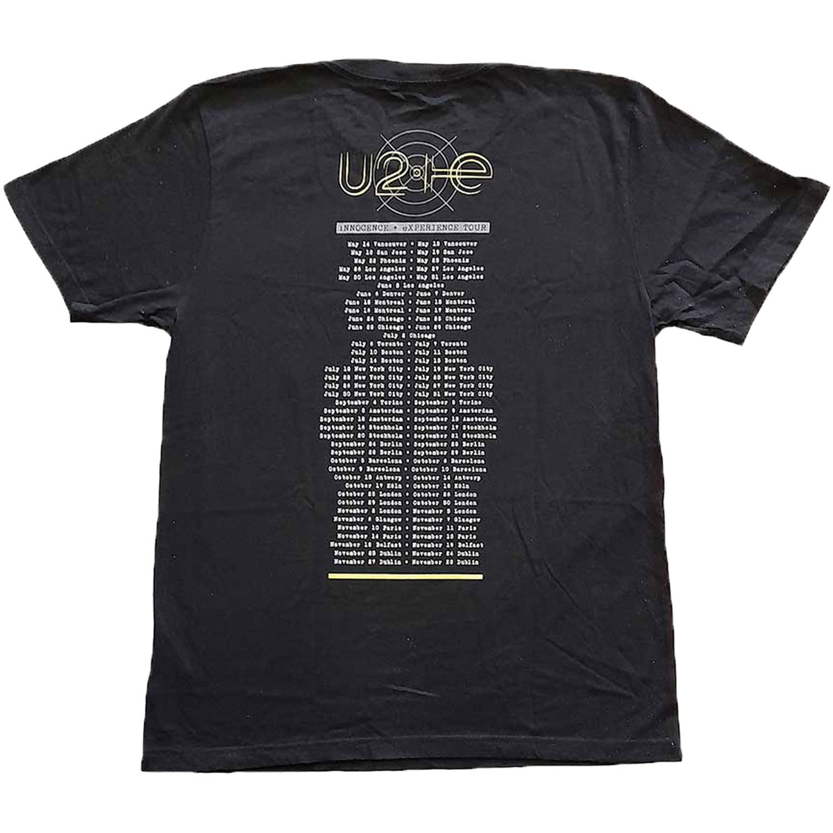 U2 Stage Photo T-shirt Back