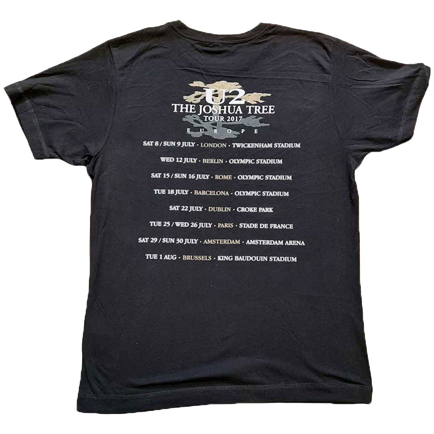 U2 Joshua Tree Photo T-shirt Back