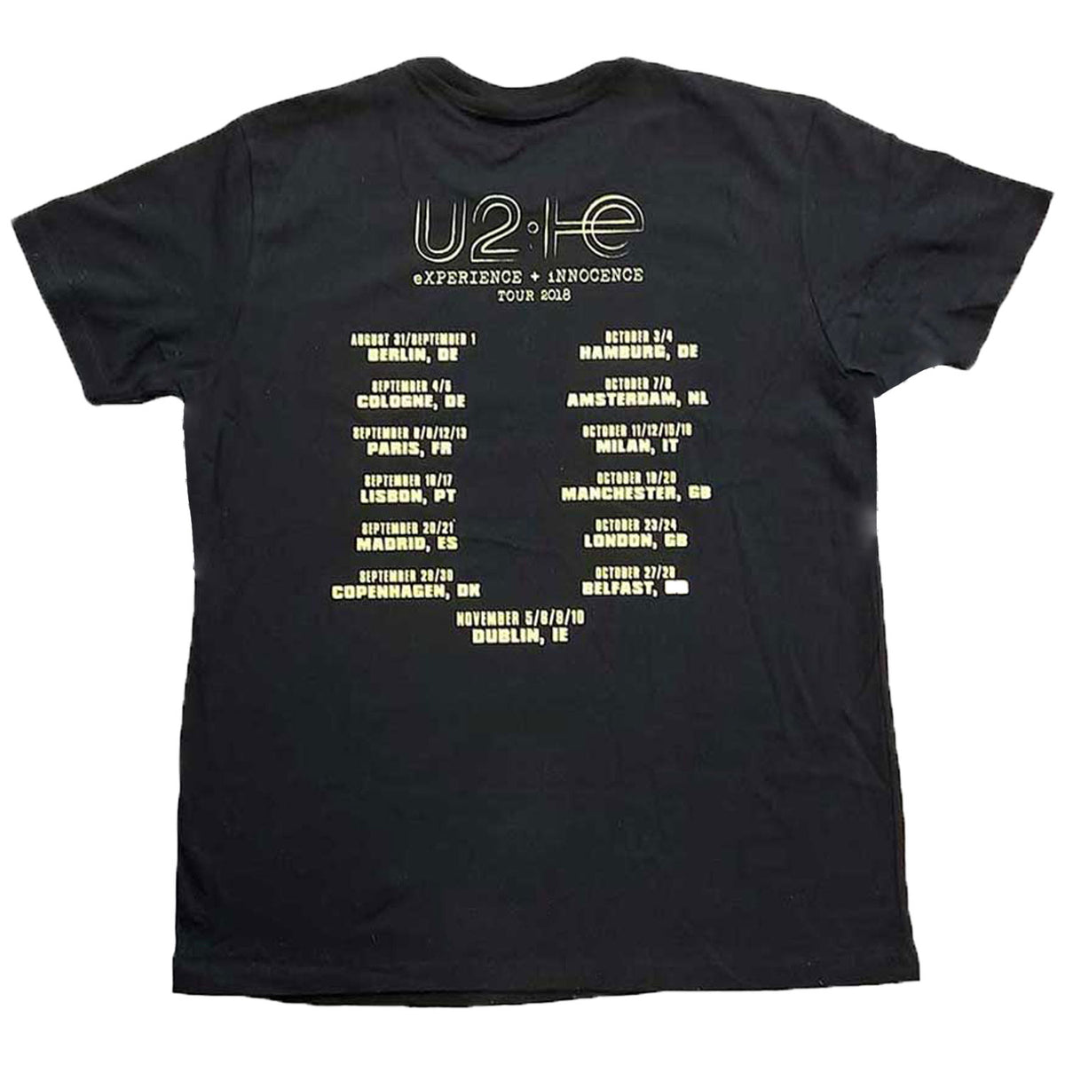 U2 Logo 2018 T-shirt Back