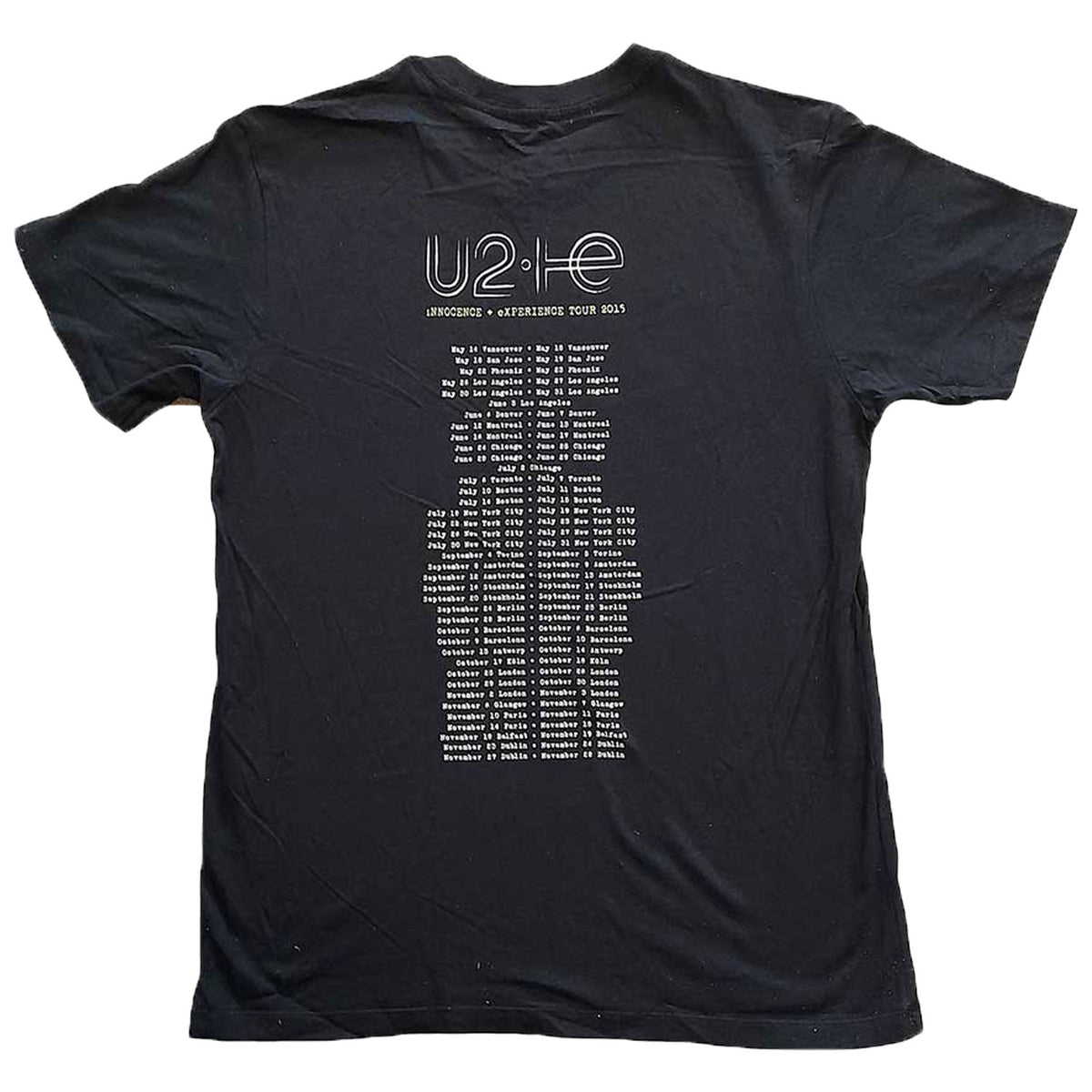 U2 I+e Tour 2015 Band Silhouettes T-shirt Back