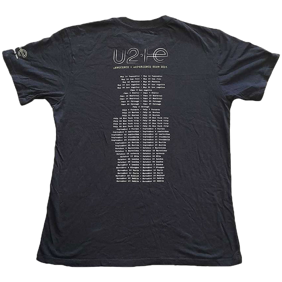 U2 I+e Tour 2015 There Is A Light T-shirt Back