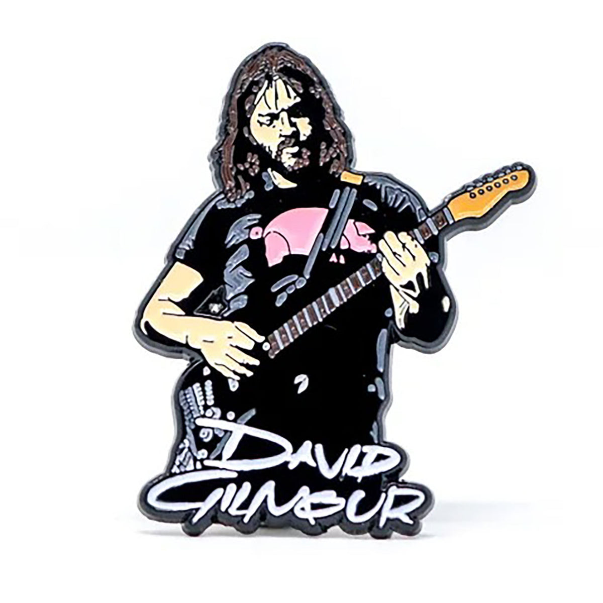 David Gilmour Enamel Pin Pewter Pin Badge Front