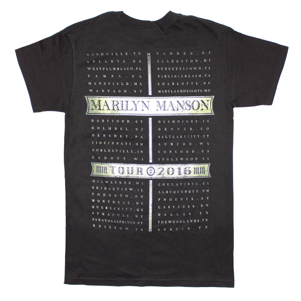 Marilyn Manson Tour 2016 T-shirt Back