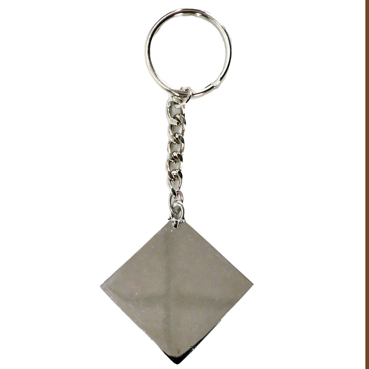 Machine Head Black & Silver MH Diamond Logo Metal Key Chain Back