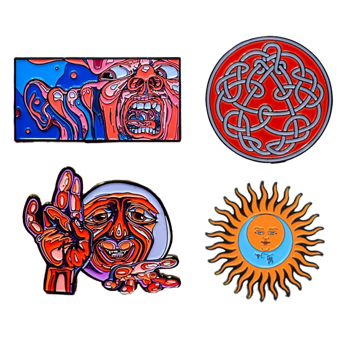King Crimson Discipline Enamel Pin Pewter Pin Badge Front
