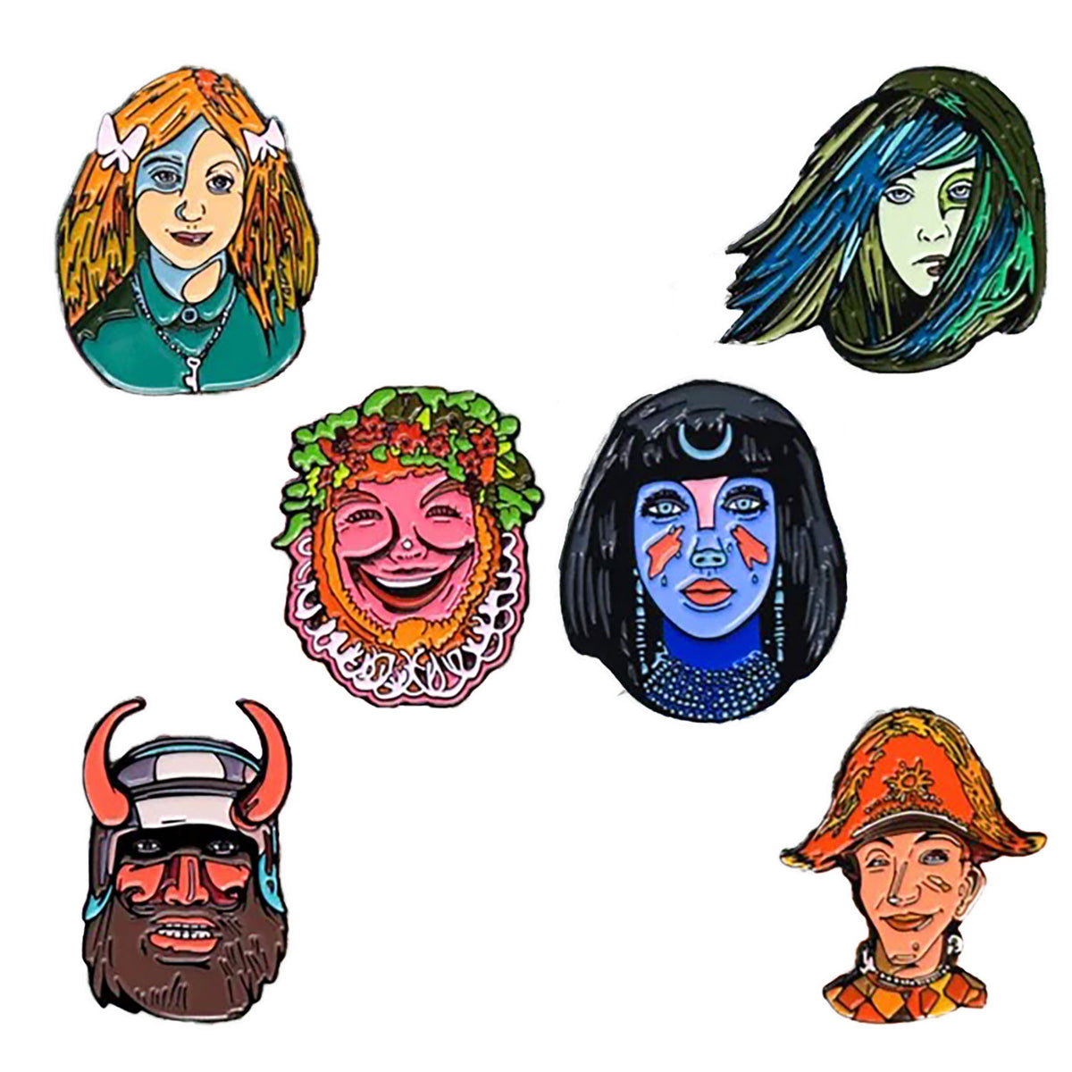 King Crimson In The Wake Of Poseidon Enamel Pin Set 02 Pewter Pin Badge Front