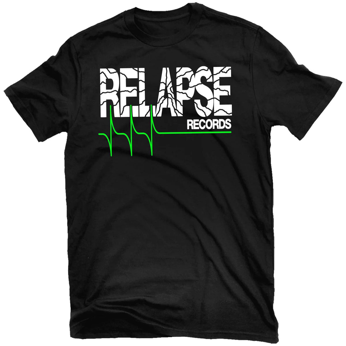 Relapse Records Cracked Logo T-shirt Front