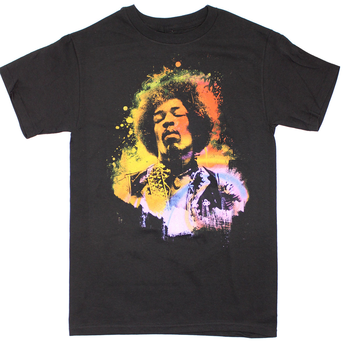 Jimi Hendrix Paint Splattered T-shirt Front