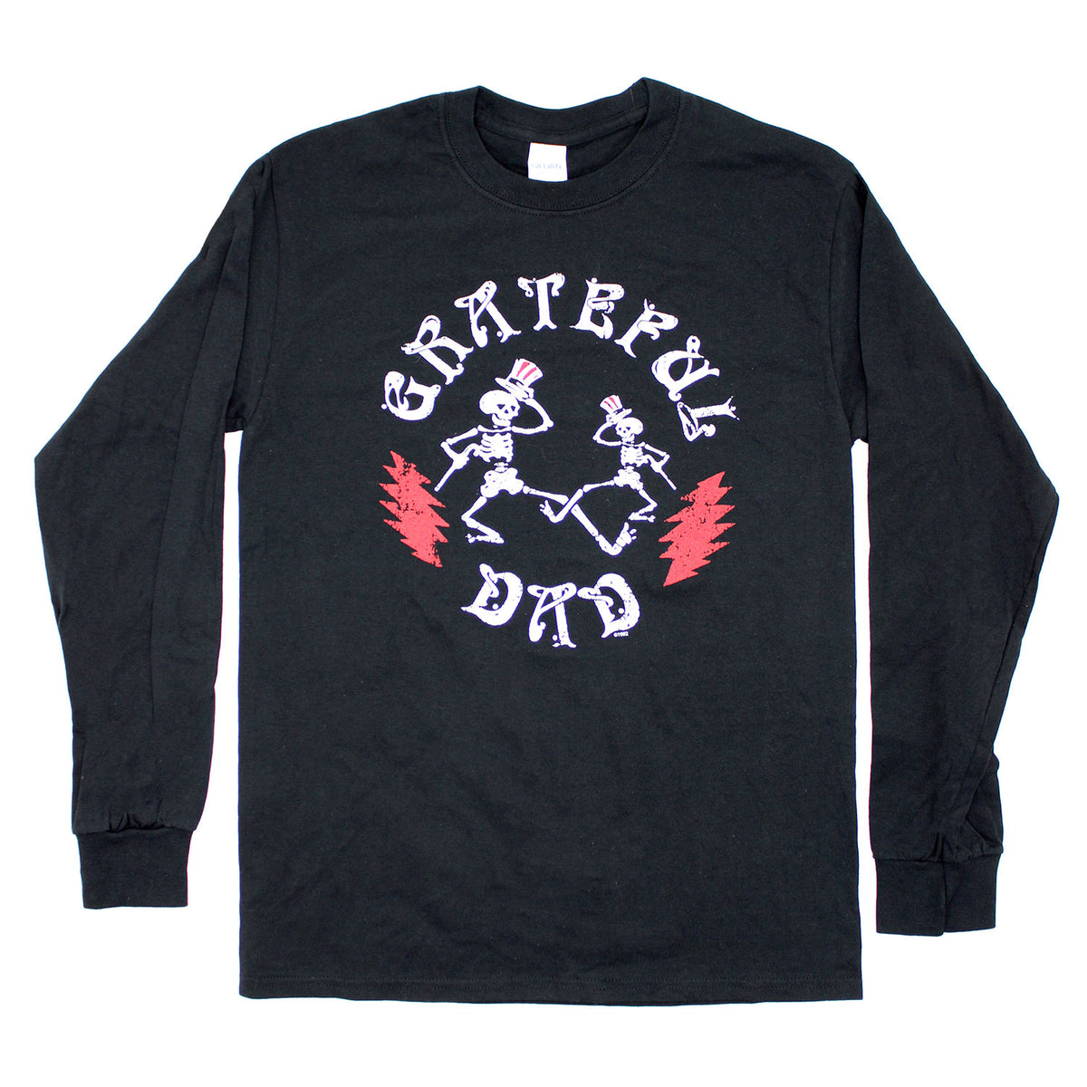 Grateful Dead Vintage Distressed Dancing Skeletons Logo Long Sleeve Front