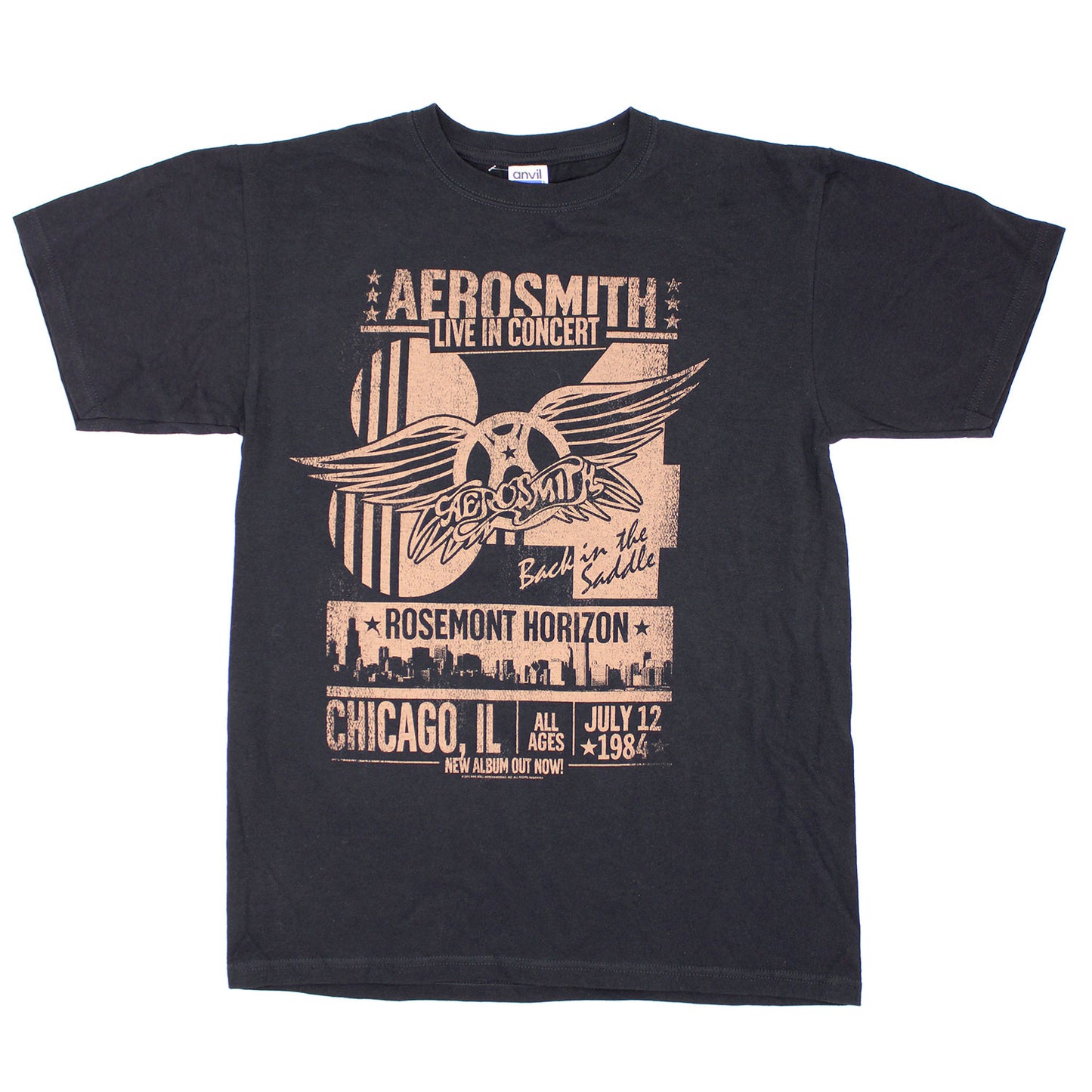 Aerosmith Live In Concert Back in the Saddle T-shirt Front