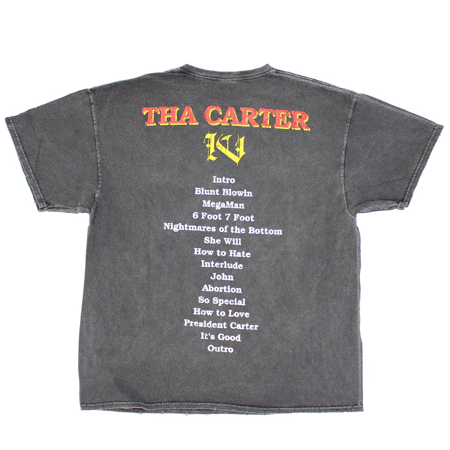 Lil Wayne Tha Carter IV Ragged Edge Oversized Vintage T-shirt Back