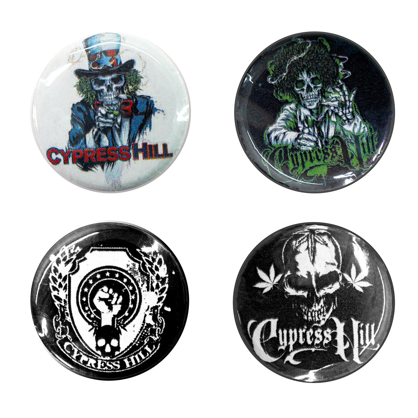 Cypress Hill 4 pc. Button Pack Collector Items Front