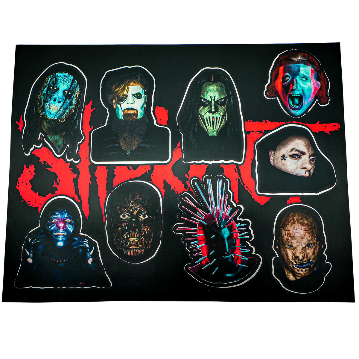 Slipknot Band Masks Sticker Sheet Sticker Set Front
