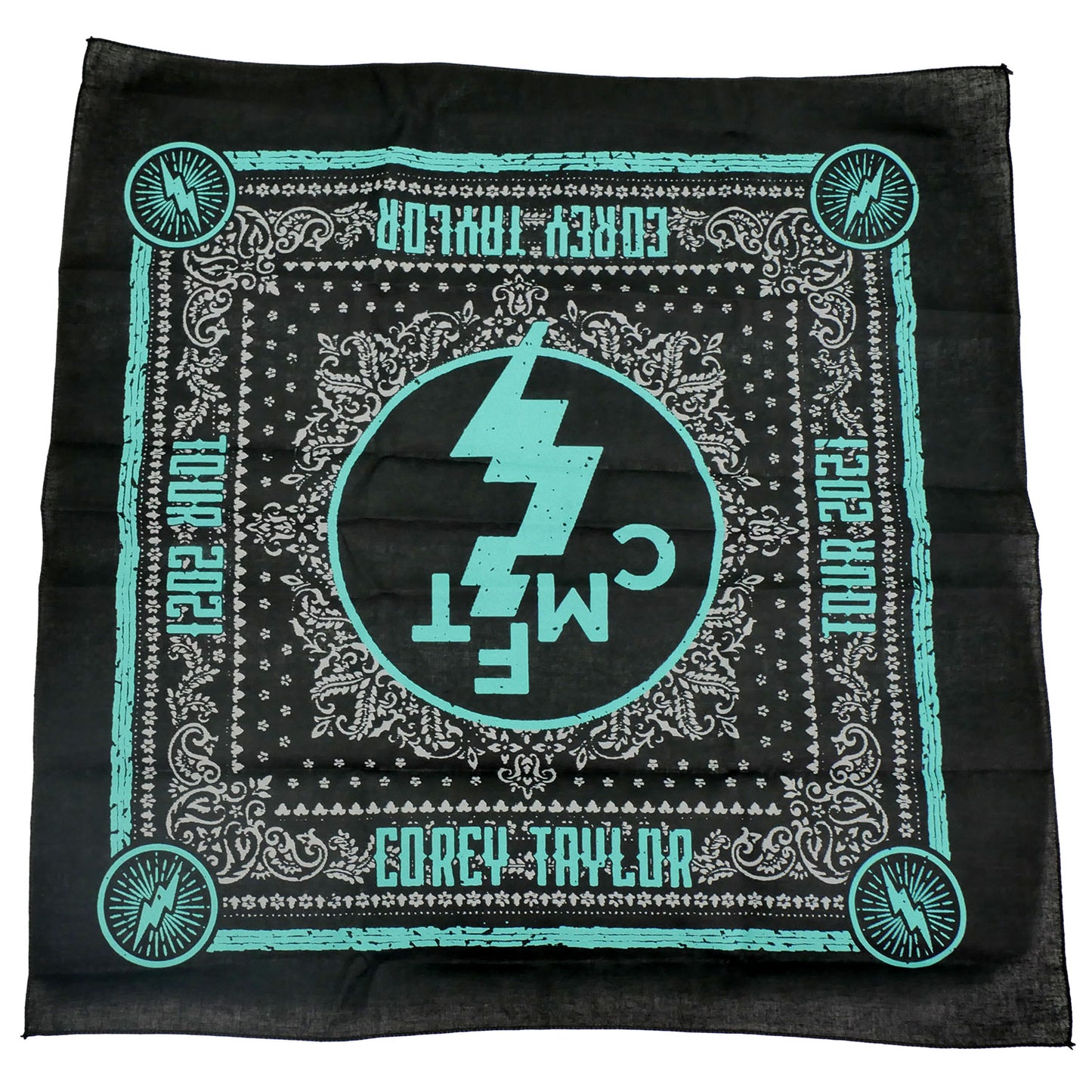 Corey Taylor CMFT Lightning Bolt Bandana Front