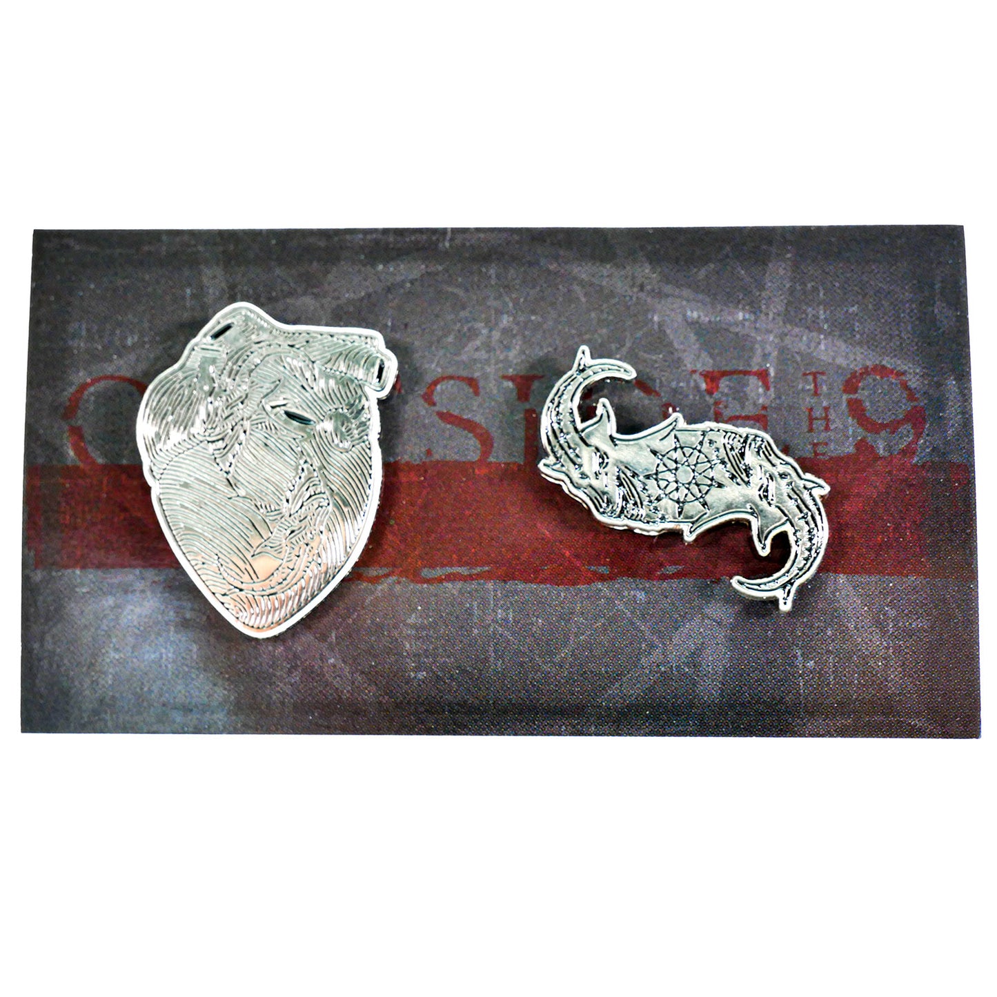 Slipknot Enamel Pin Set Of 2 Pewter Pin Badge Front