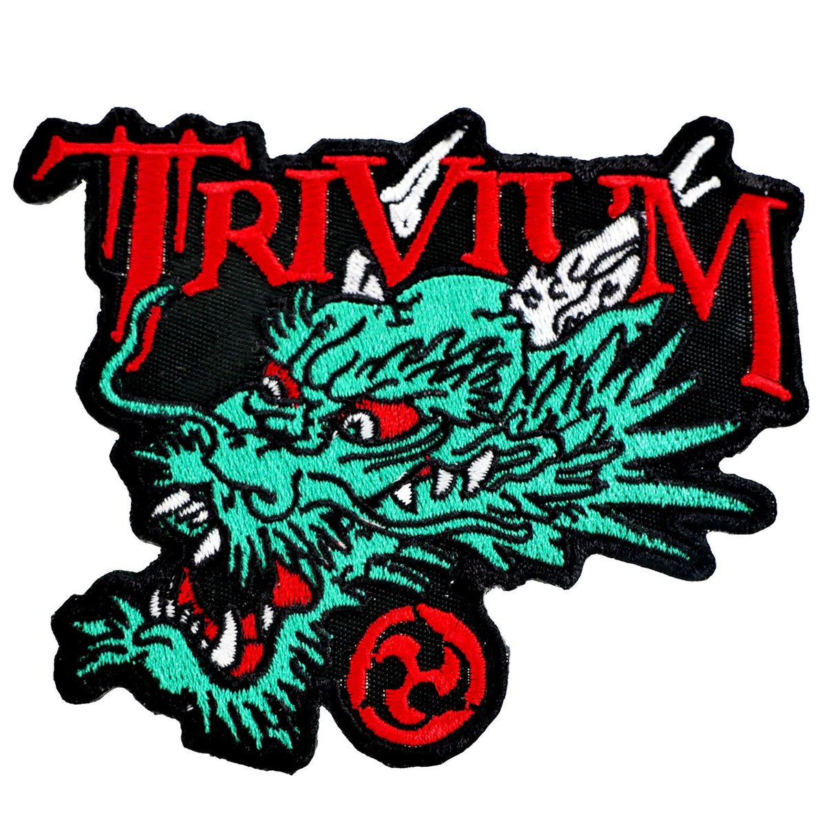 Trivium Dragon Head Embroidered Patch Front