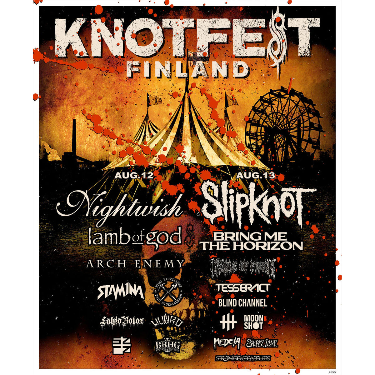 Slipknot Knotfest Finland 2022 Concert Promo Poster Front
