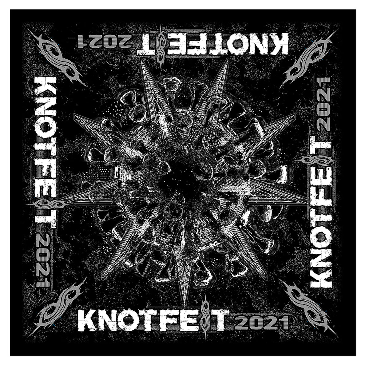 Slipknot Knotfest Roadshow Black Bandana Front