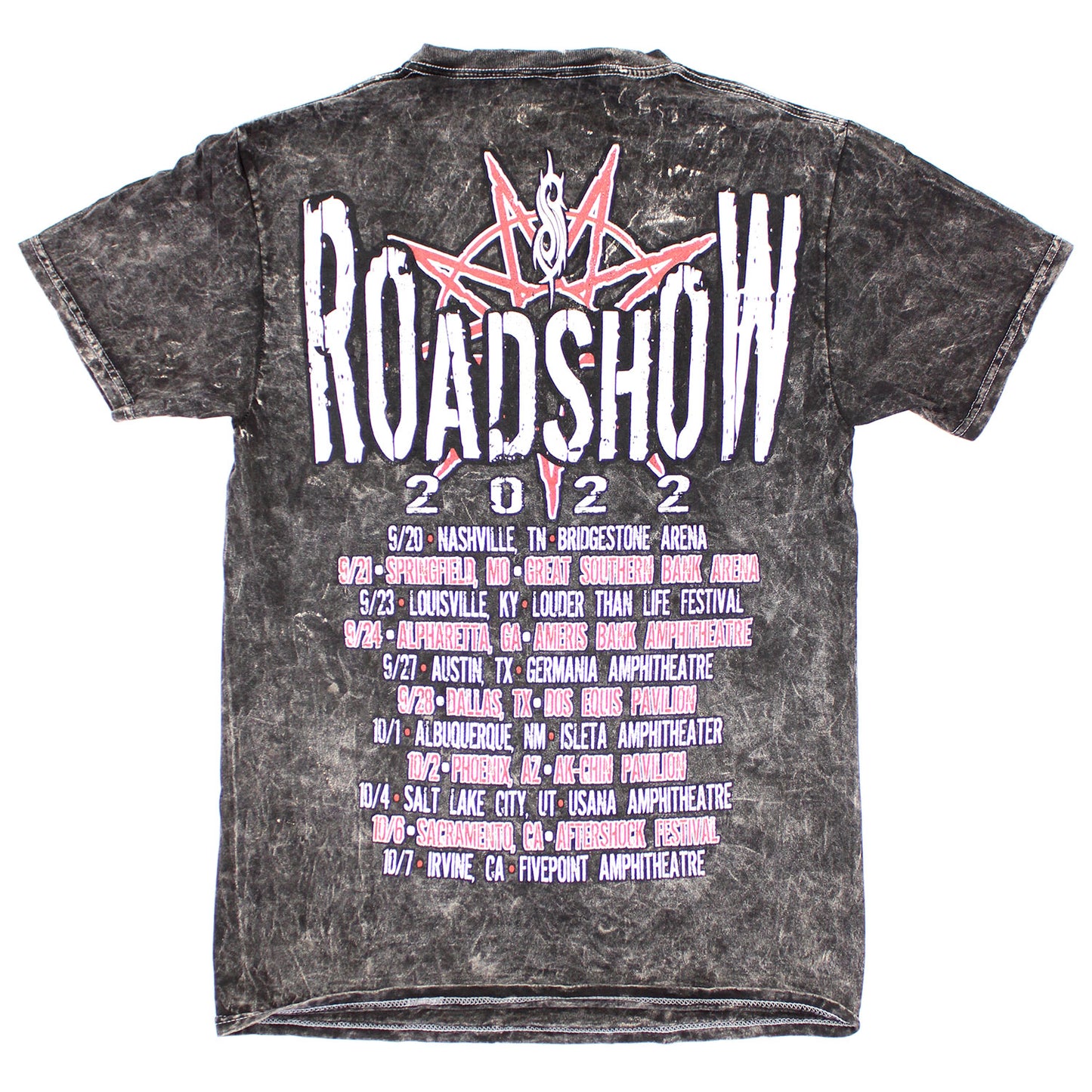 Slipknot Knotfest Leg 3 Admat Tour Mineral Wash Tie Dye T-shirt Back