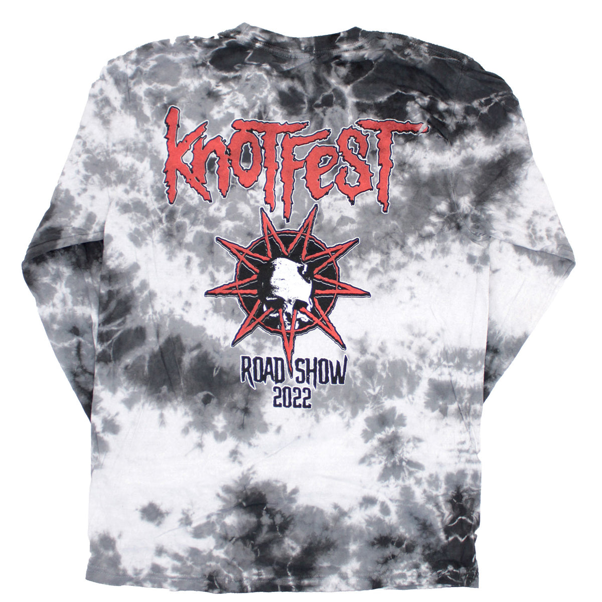 Slipknot Knotfest Leg 1 Deathknot Red Bomba Tie Dye Long Sleeve Back