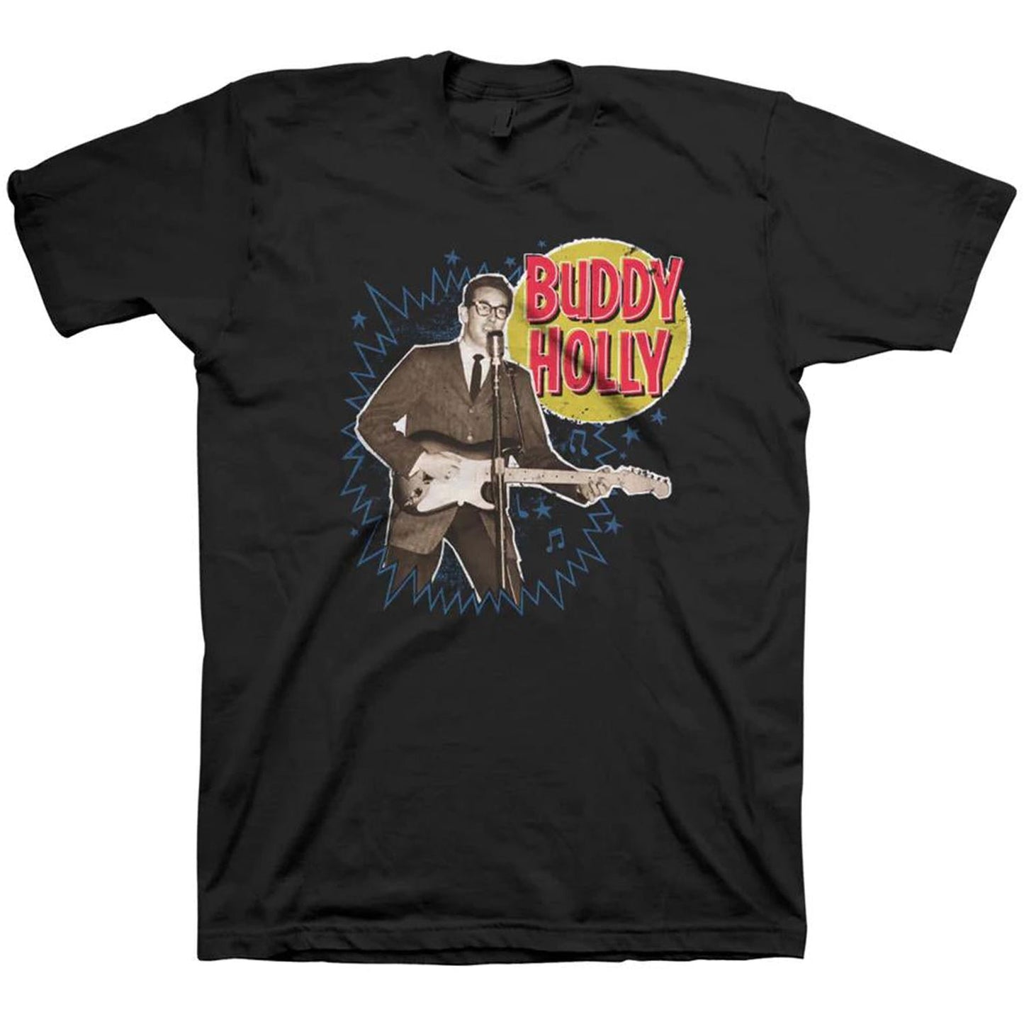 Buddy Holly Music Burst T-shirt Front