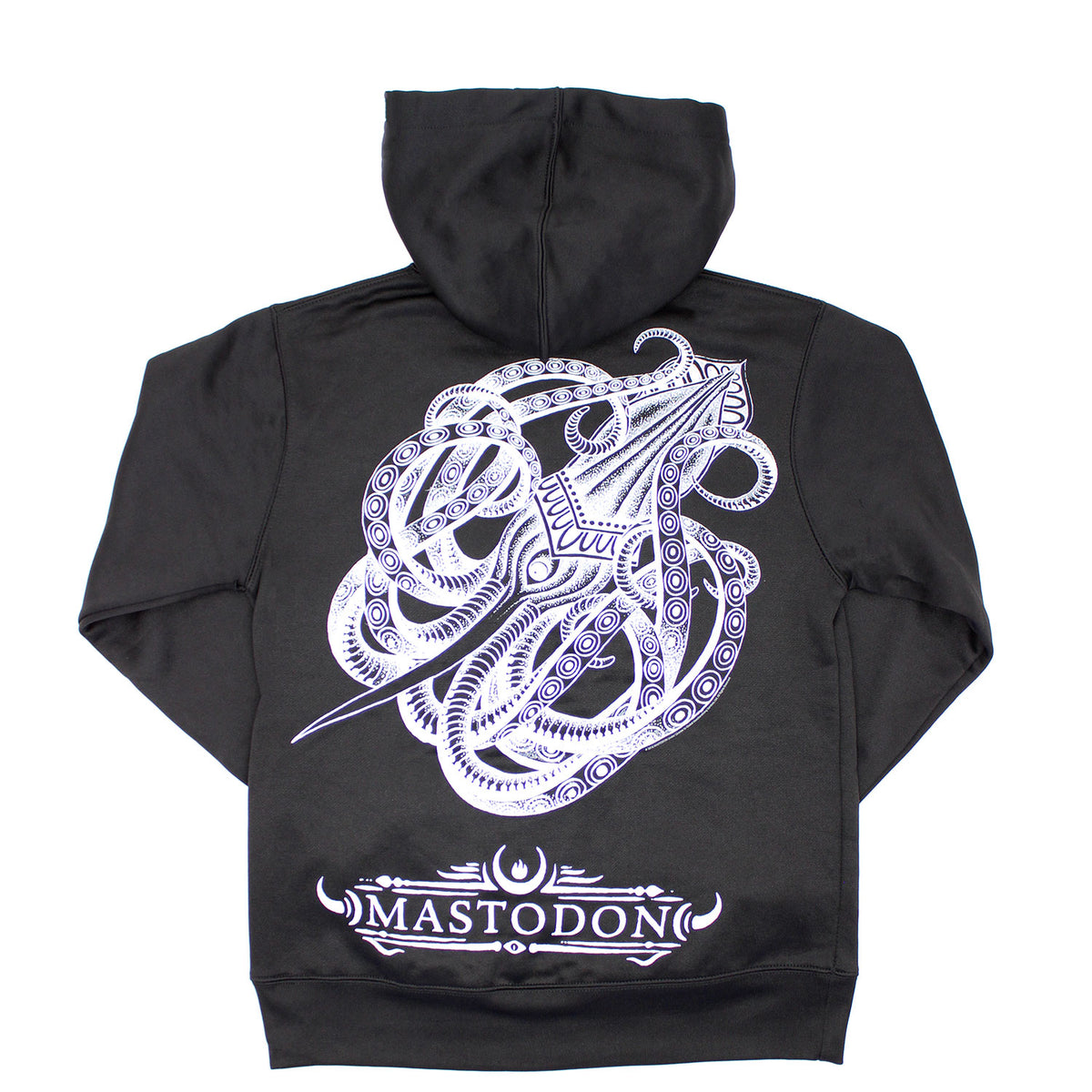 Mastodon Kraken Pull Over Hooded Fleece Hooded Sweatshirt Back