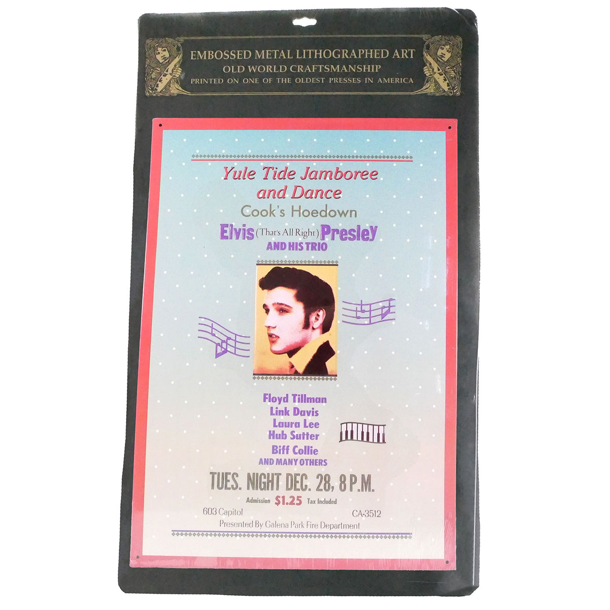 Elvis Presley Yule Tide Jamboree and Dance Cook's Hoedown Framed Wall Art Front