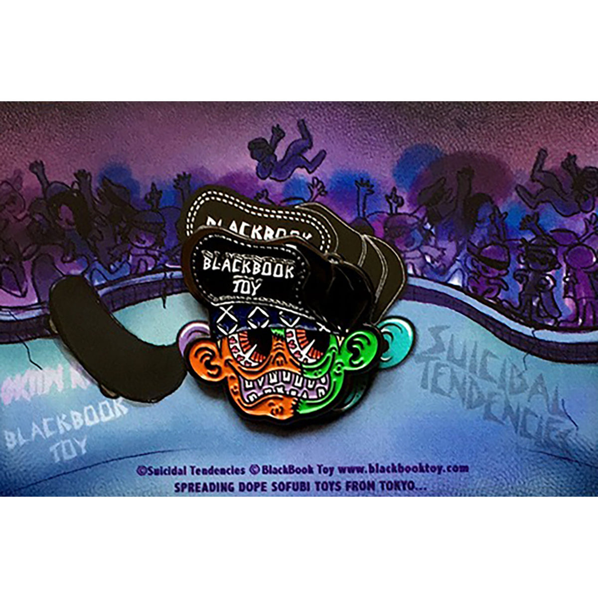 Suicidal Tendencies x BlackBook Toy: SKUM-kun Pin Monster Edition Pin Pewter Pin Badge Back