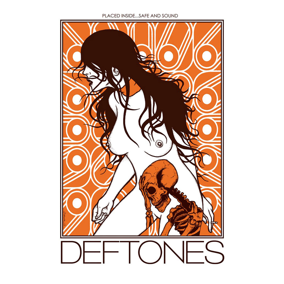 Deftones 'Placed Inside...' Screen Printed Bill Mini Art Print White Stock Limited Screenprint Front