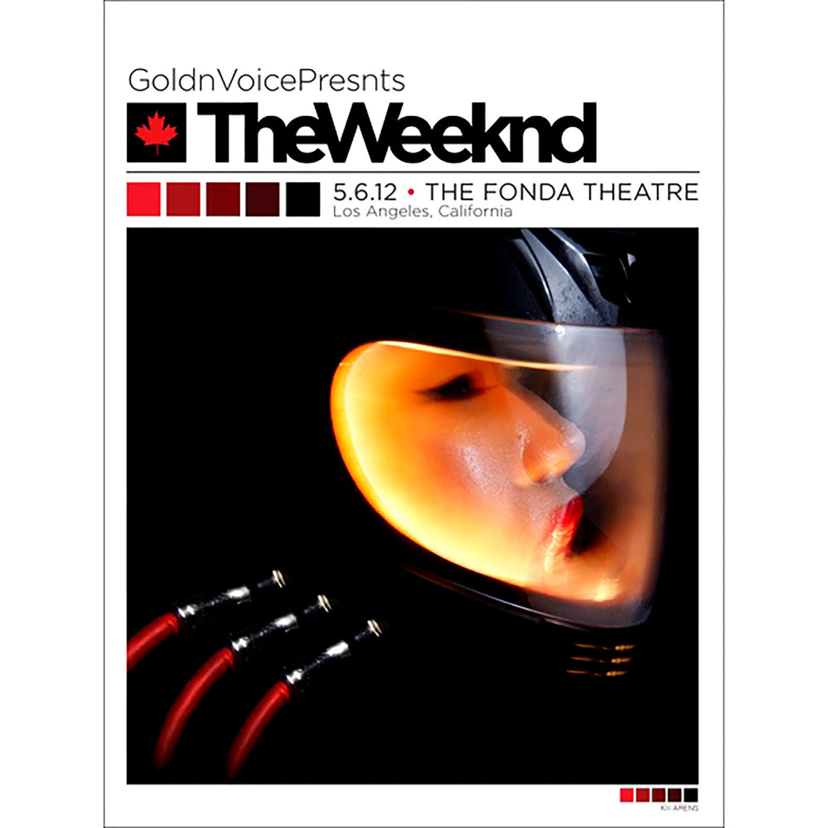Weeknd The Fonda Theatre 2012 by Kii Arens Limited Screenprint Front