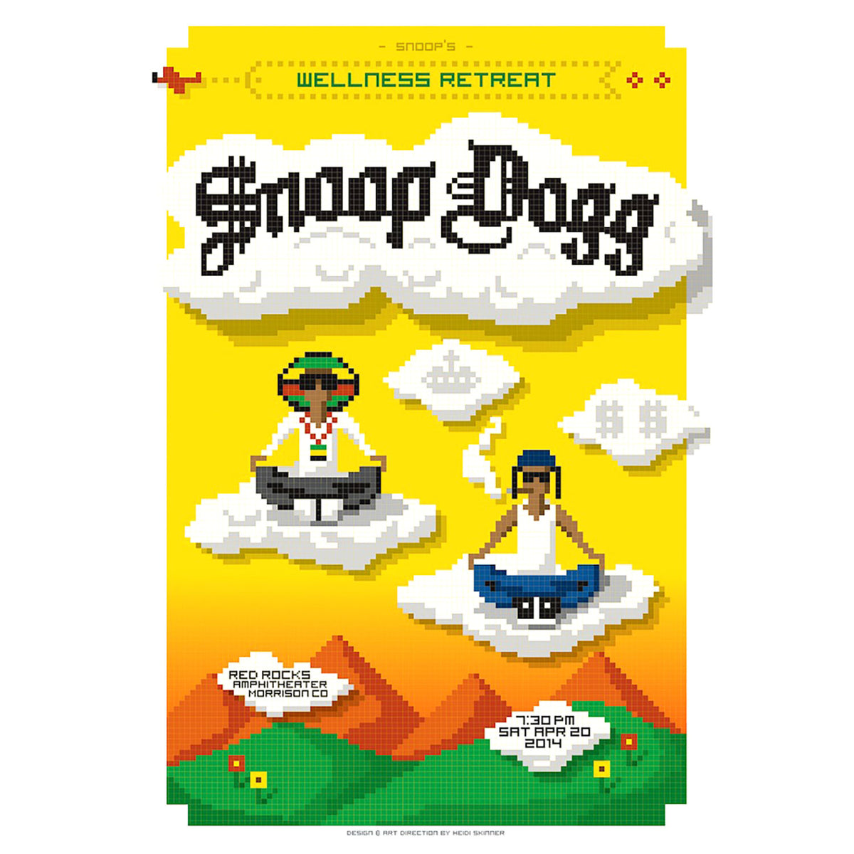 Snoop Dogg Red Rocks 2014 Print by Kii Arens Limited Screenprint Front
