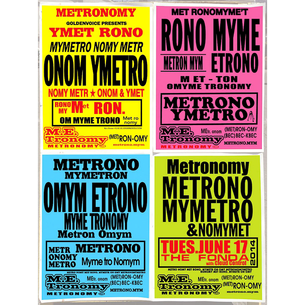 Metronomy The Fonda 2014 Print by Kii Arens Limited Screenprint Front