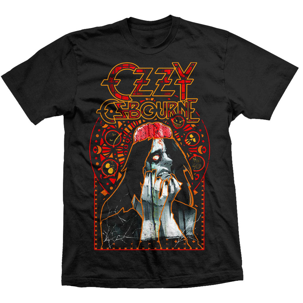 Ozzy Osbourne Paranoid Stained Glass by Todd McFarlane (Rockabilia Exclusive) T-shirt Front