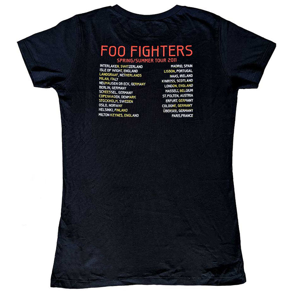 Foo Fighters Wasting Light 2011 European Tour Junior Top Back
