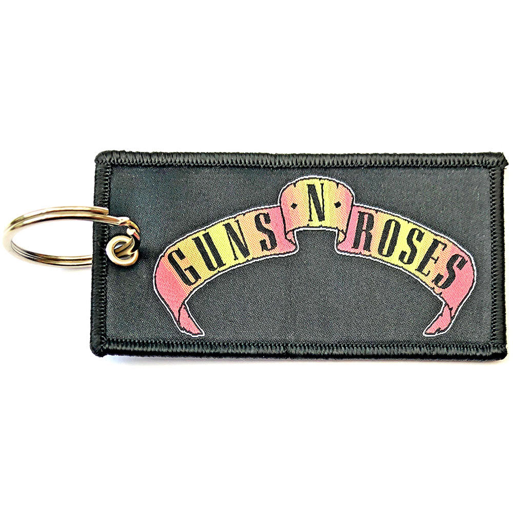 Guns N Roses Scroll Logo Embroidered Key Chain Front