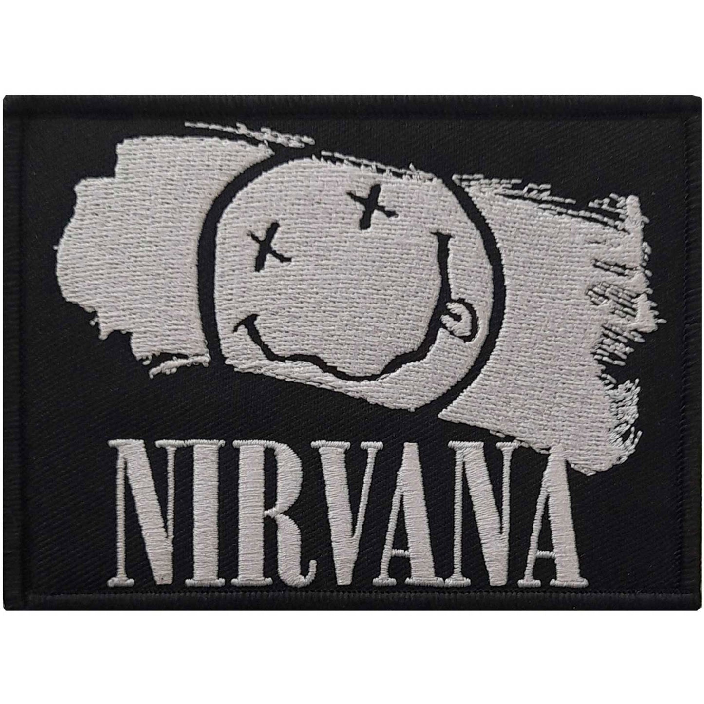 Nirvana Smiley Paint Woven Patch Front
