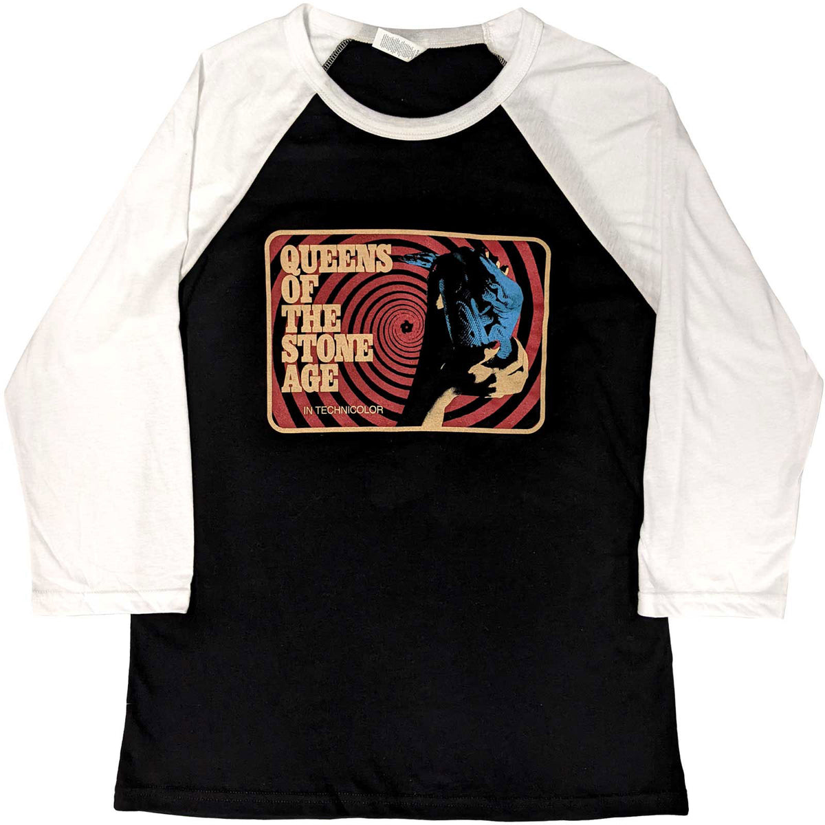 Queens Of The Stone Age In Technicolour Baseball Jersey Front