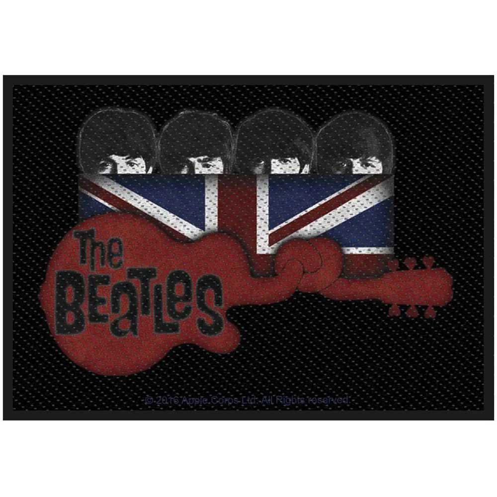 Beatles Union Jack Guitar Woven Patch Front