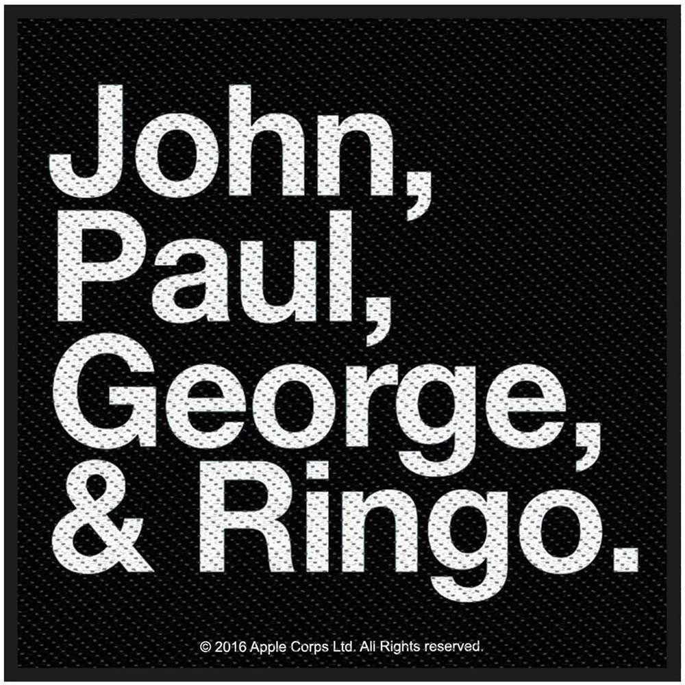 Beatles John, Paul, George & Ringo Woven Patch Front