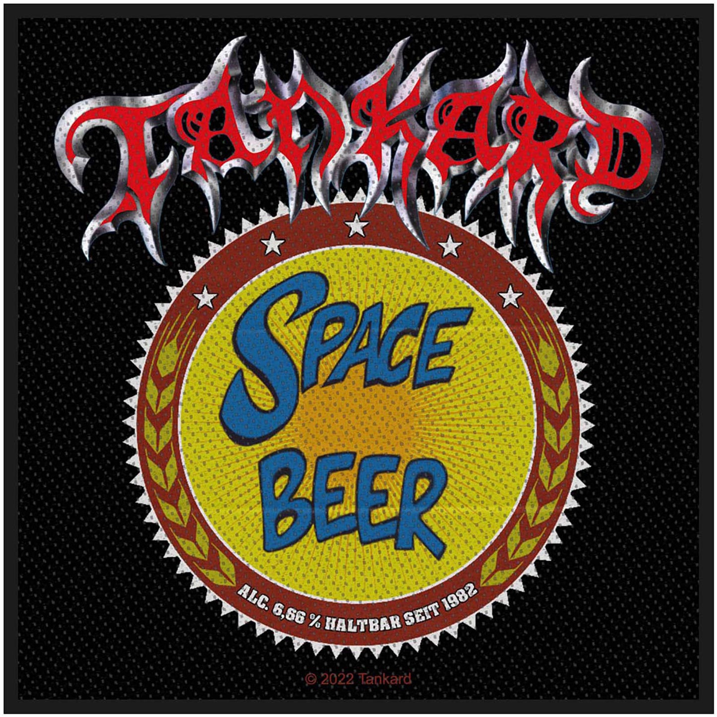 Tankard Space Beer Woven Patch Front