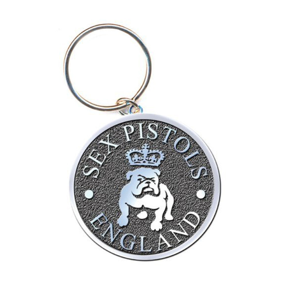 Sex Pistols Bull Dog Metal Key Chain Front