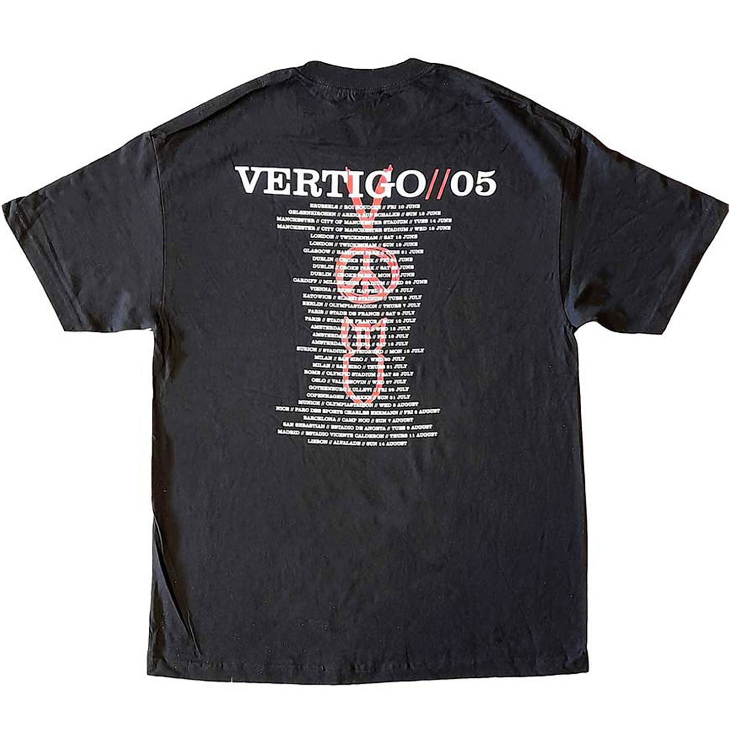 U2 Vertigo Tour 2005 Symbols T-shirt Back
