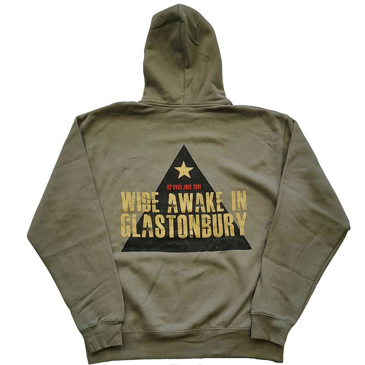 U2 Glastonbury 2011 Pyramid Stage Zippered Hooded Sweatshirt Back