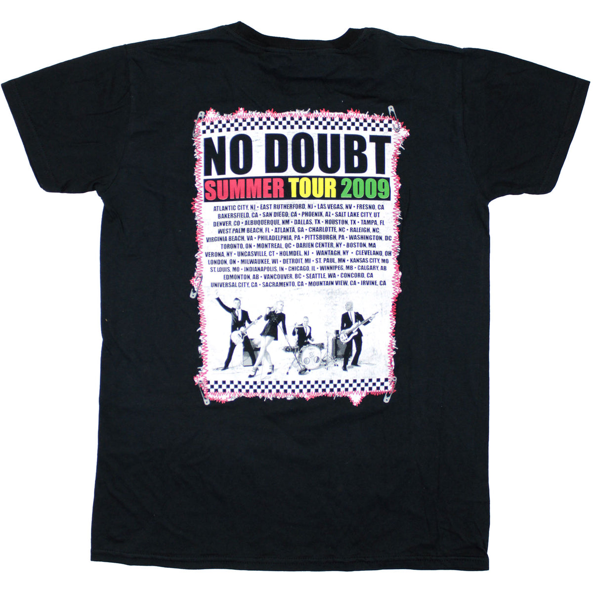 No Doubt Faux Tux 2009 Tour Tee Slim Fit T-shirt Back