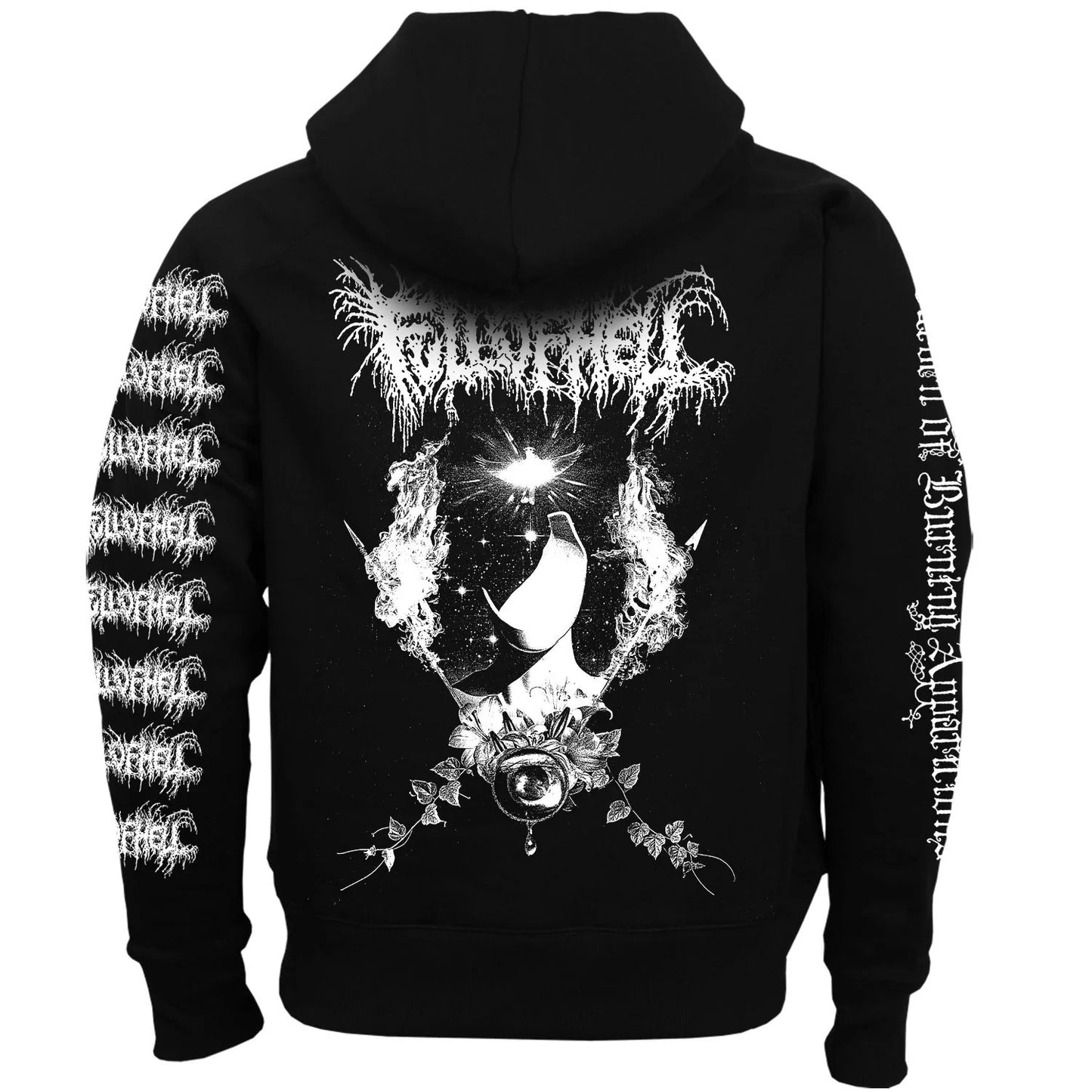 Full Of Hell Garden of Burning Apparitions Zippered Hooded Sweatshirt Back