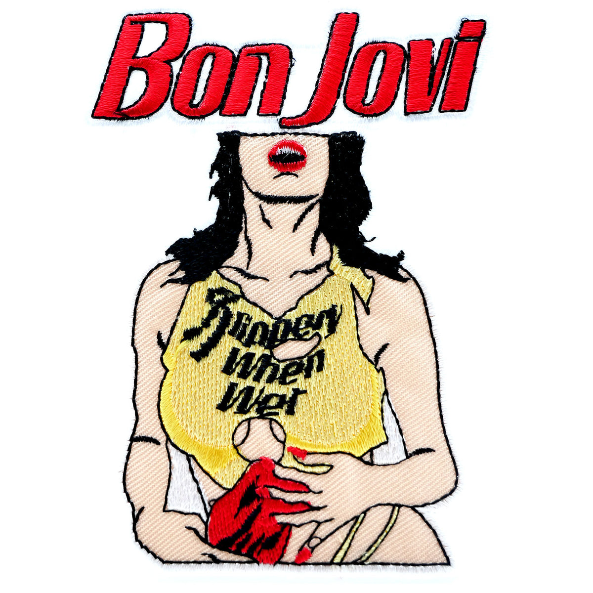 Bon Jovi Slippery When Wet Embroidered Patch Front
