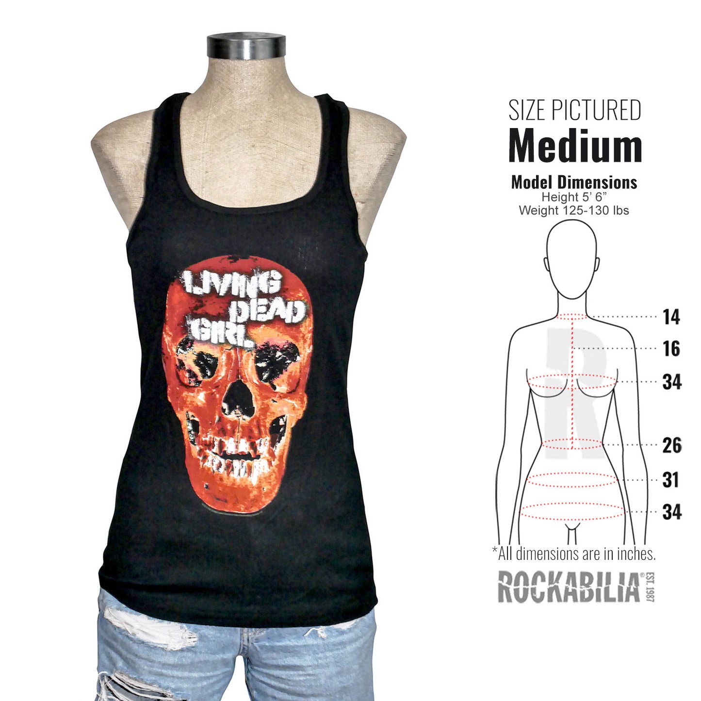 Rob Zombie Living Dead Girl Junior Tank Top Womens Tank Alt 3