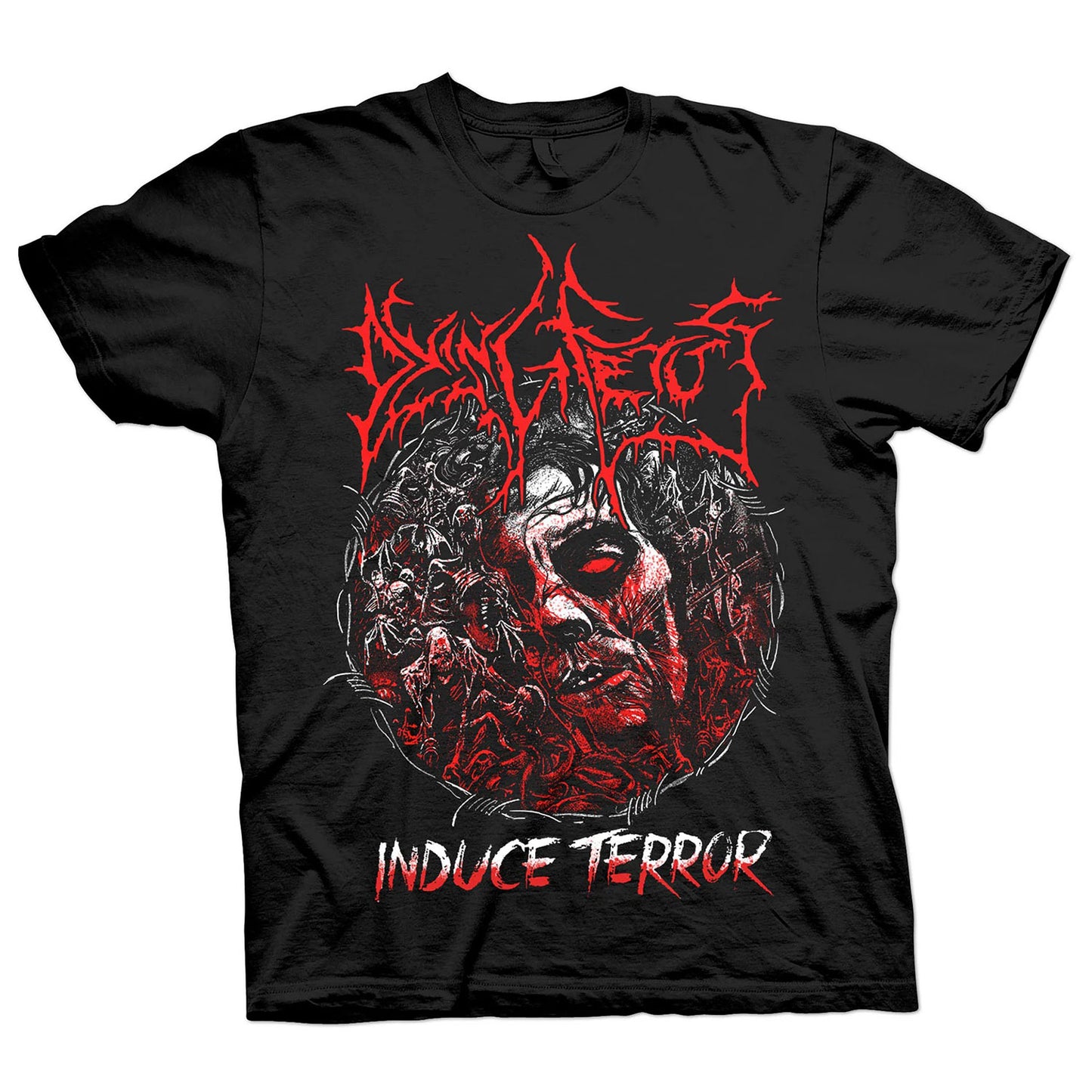Dying Fetus Induce Terror T-shirt Front