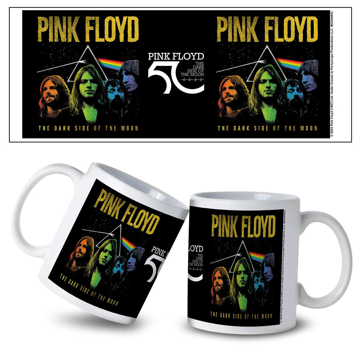 Pink Floyd DSOTM50-Band Coffee Mug Front