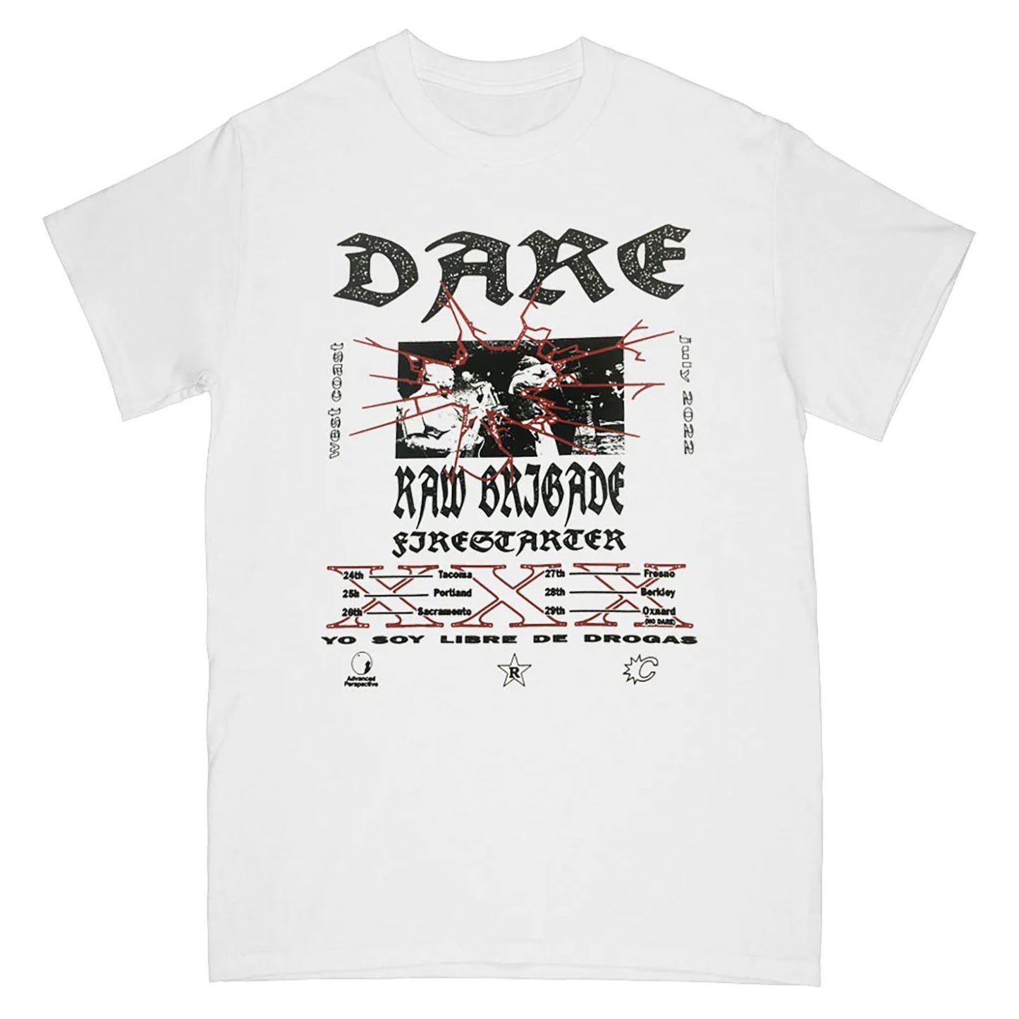 Dare Tour T-shirt Front